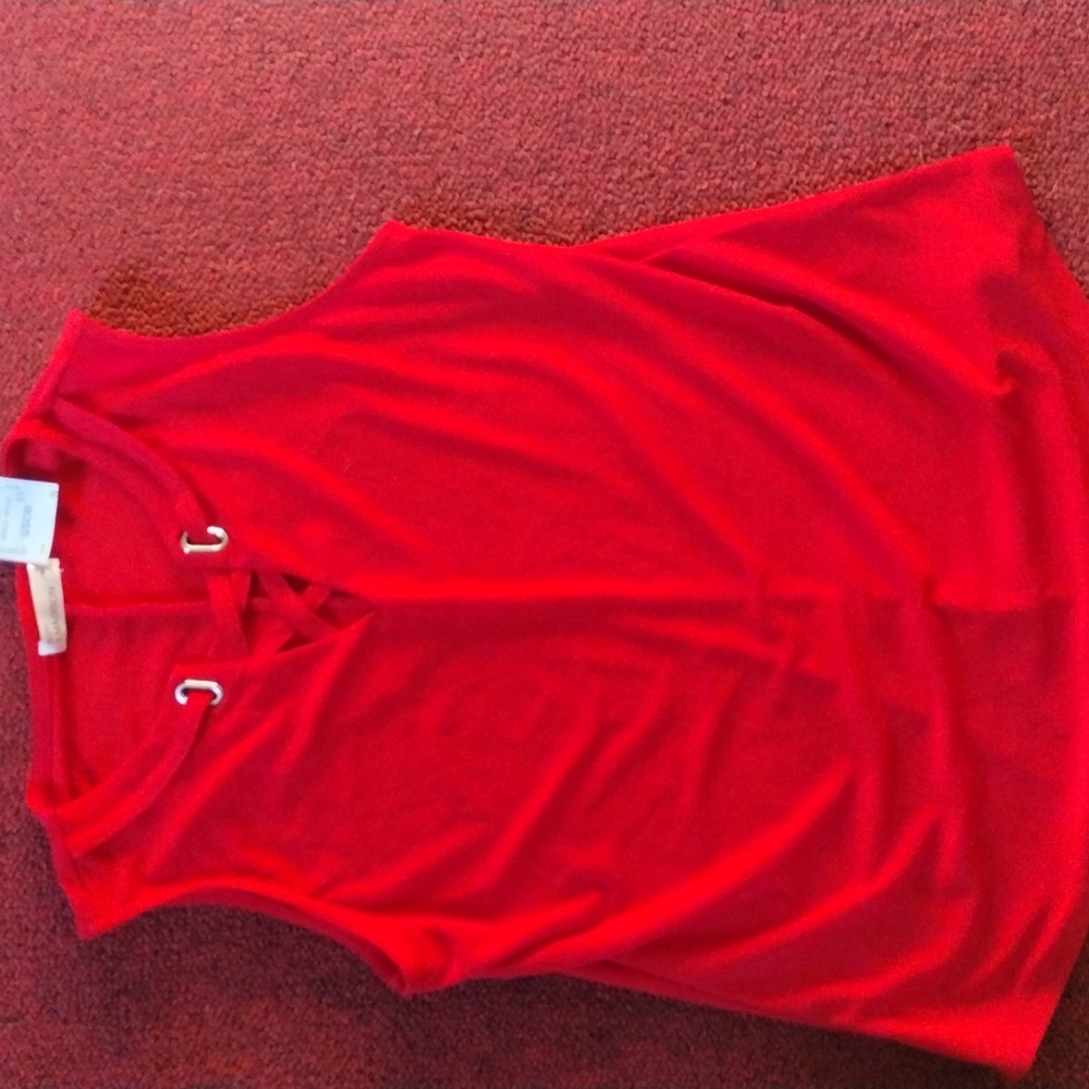 Women's red dress tank  89th & Madison, NWT